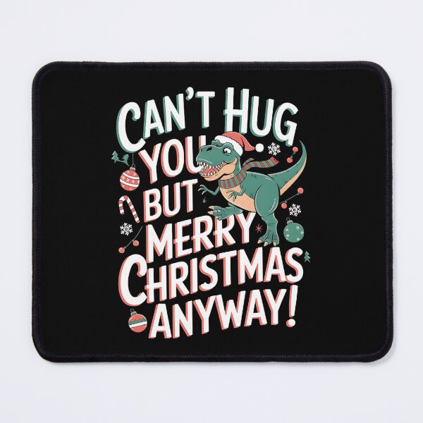 Item preview, Can’t Hug You, But Merry Christmas Anyway! Dinosaur Christmas Pun designed and sold by DomTeesHaven.
