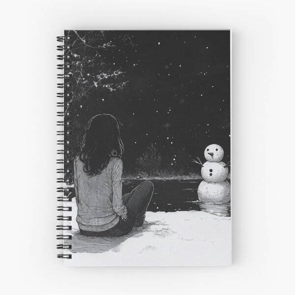 Item preview, humane connection – black and white melancholic christmas  manga anime girl designed and sold by ForsakenFrames.