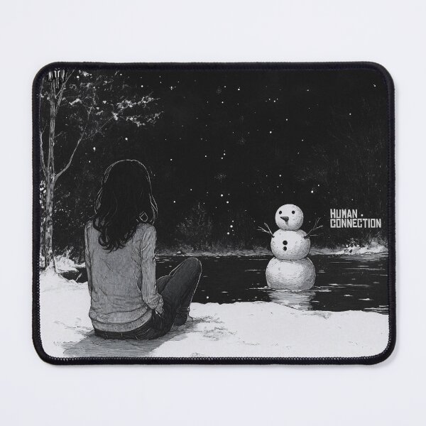 Item preview, humane connection – black and white melancholic christmas manga anime girl designed and sold by ForsakenFrames.