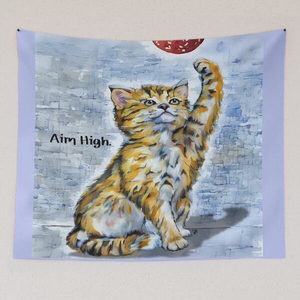 Item preview, Aim High Playful Kitten designed and sold by gleefulme.