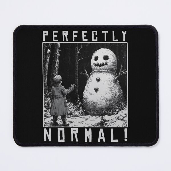 Item preview, Perfectly Normal Snowman – black and white christmas horror manga anime girl designed and sold by ForsakenFrames.