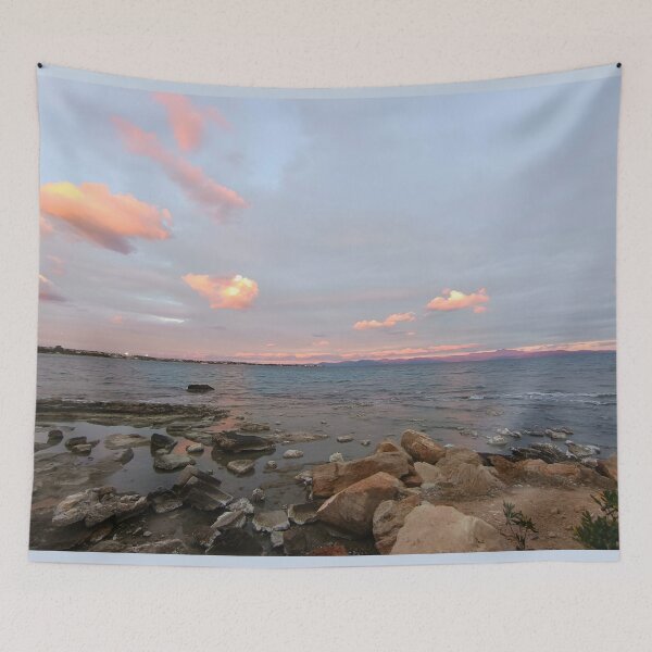 Item preview, The charm of an autumn sunset on a Greek beach designed and sold by DimitraMimika.