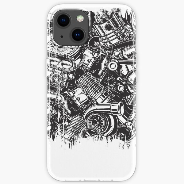 Car Parts Collage Car Enthusiast iPhone Soft Case