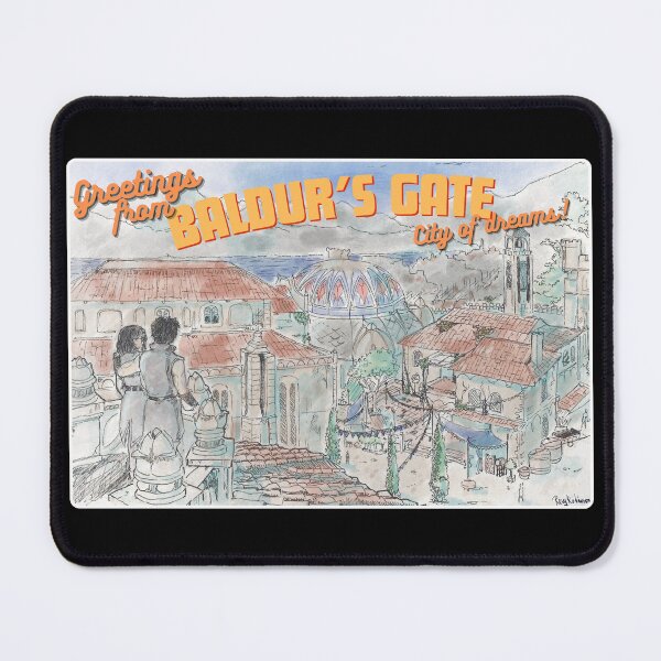 Item preview, greetings from Baldur’s Gate postcard  designed and sold by Revyrobinson.