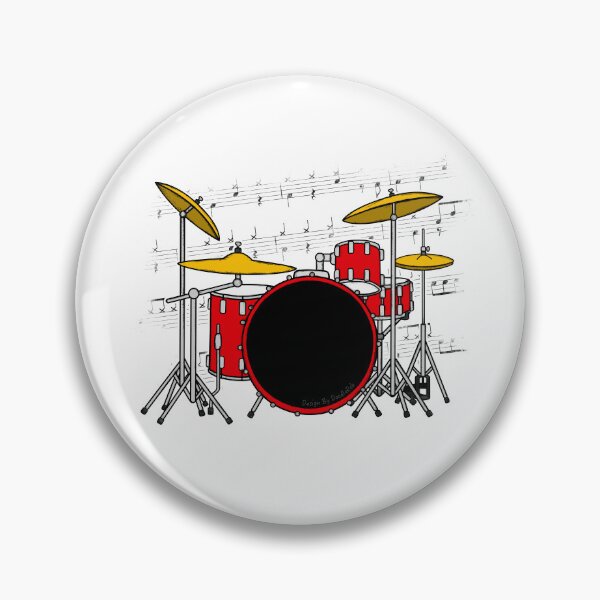 Item preview, Drum Kit Music Notation Drummer Musician designed and sold by doodlerob.