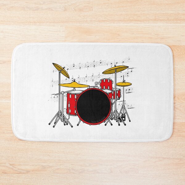 Item preview, Drum Kit Music Notation Drummer Musician designed and sold by doodlerob.