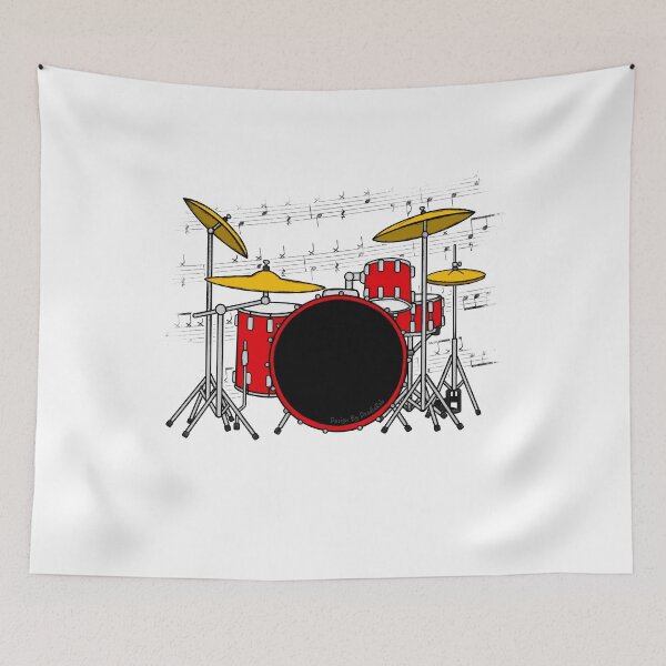 Item preview, Drum Kit Music Notation Drummer Musician designed and sold by doodlerob.