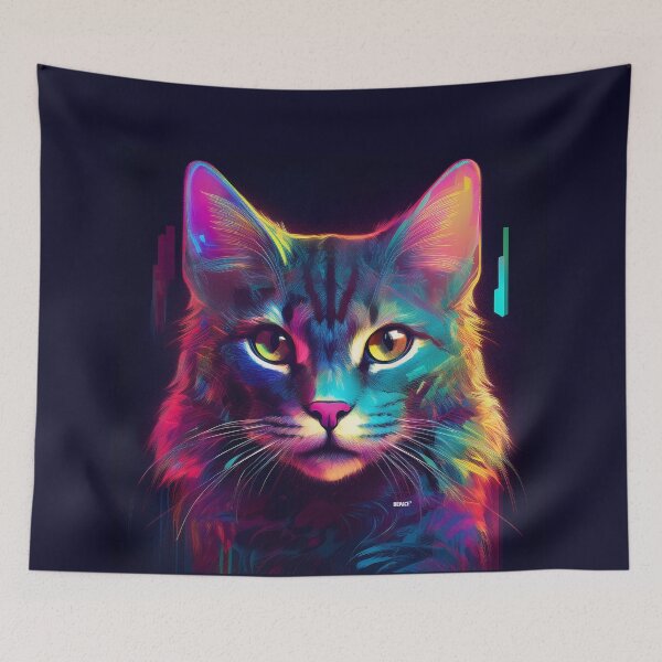 Item preview, Mind-bending Surrealism Cat Print - dePace' designed and sold by mrpropcake.