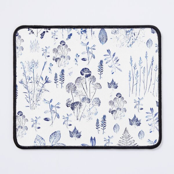 Item preview, navy blue leaves collection  designed and sold by ColorandColor.