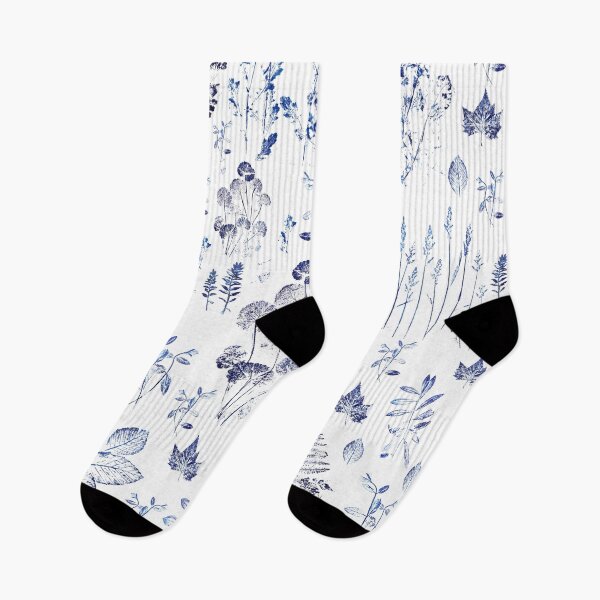 Item preview, navy blue leaves collection  designed and sold by ColorandColor.