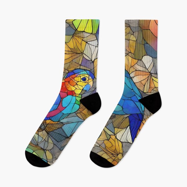 Item preview, Mosaic Stained Glass Parakeets designed and sold by Paw's Arts.