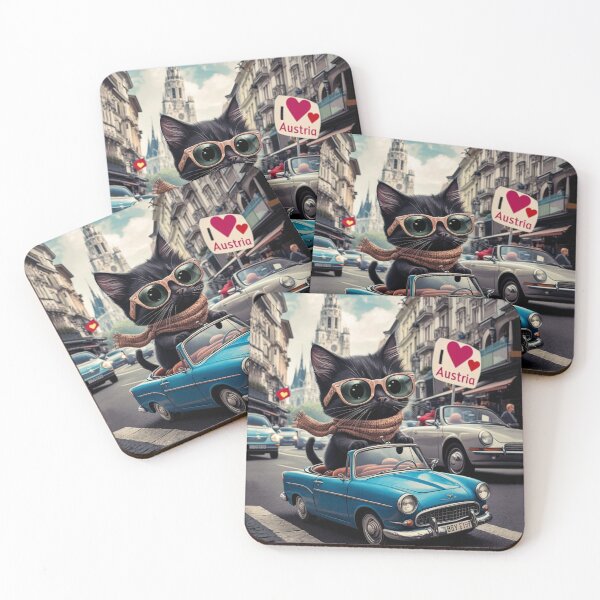 Item preview, Cat on tour - I love Austria! - Vienna designed and sold by lavka-xd.