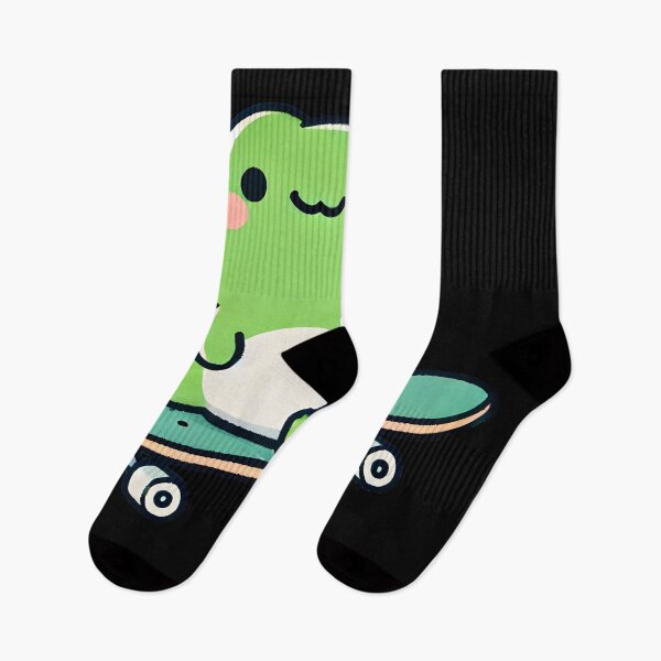 Item preview, Adorable Kawaii Frog Skateboarding Design designed and sold by DrawHandArt.