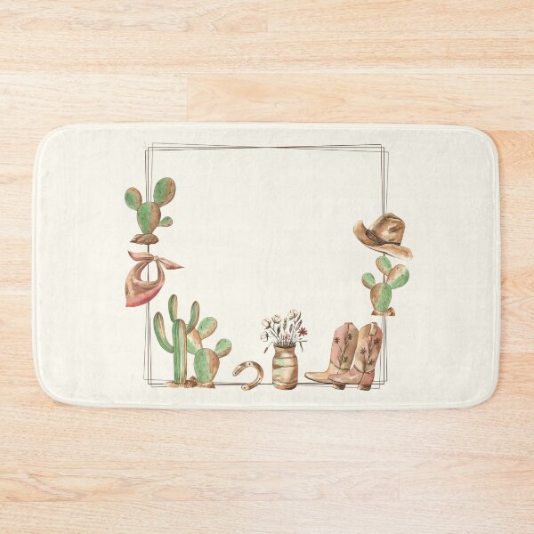 Item preview, Country-style Frame with Cowboy Accessories and Cactuses designed and sold by Flowersforbear.
