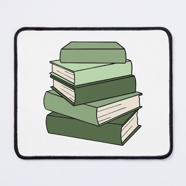 Item preview, Green Book Stack Cartoon designed and sold by sketchedby rach.