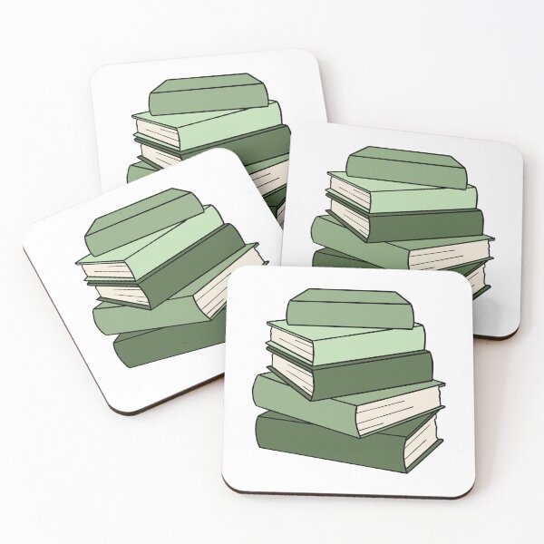 Item preview, Green Book Stack Cartoon designed and sold by sketchedby rach.
