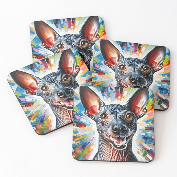 Item preview, Xoloitzcuintli Mexican Hairless Dog Portrait Acrylic Art Print Pet Portrait Gifts for Dog Lovers designed and sold by Puppy Puzzles Plus.