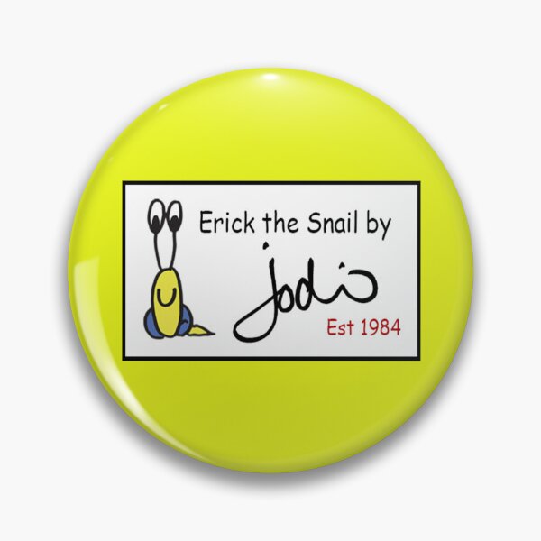 Artikelvorschau, Erick die Schnecke, gegründet 1984 entworfen und verkauft von Jodi Franzke.