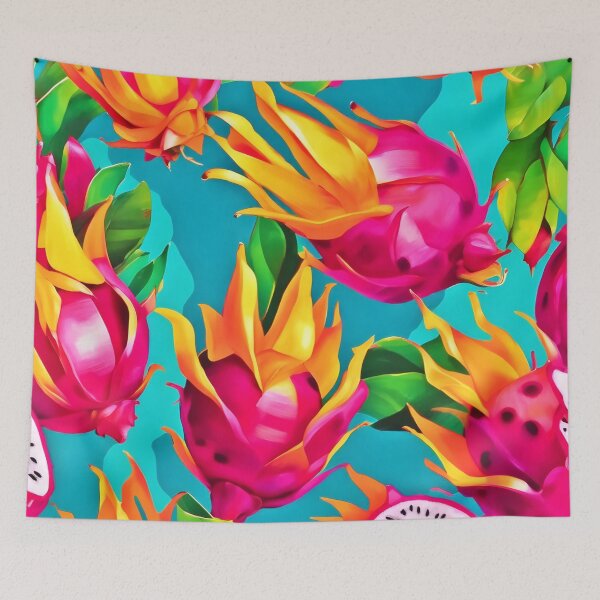 Item preview, Vibrant Dragoon Fruit Pattern designed and sold by Health And Fitness Posts e-Store.