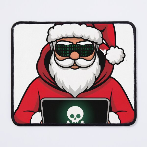 Item preview, Hacker Santa Claus Funny Christmas Cyber Security designed and sold by Unruly Charm Co..