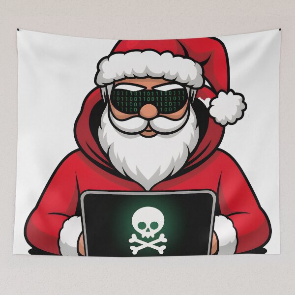 Item preview, Hacker Santa Claus - Funny Christmas Tech Design designed and sold by pwhitexm.