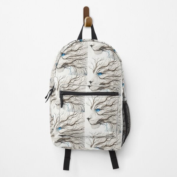 Item preview, A white artistic illustration of the face of a blue olive tree seen in profile. designed and sold by JOTAMIKE.