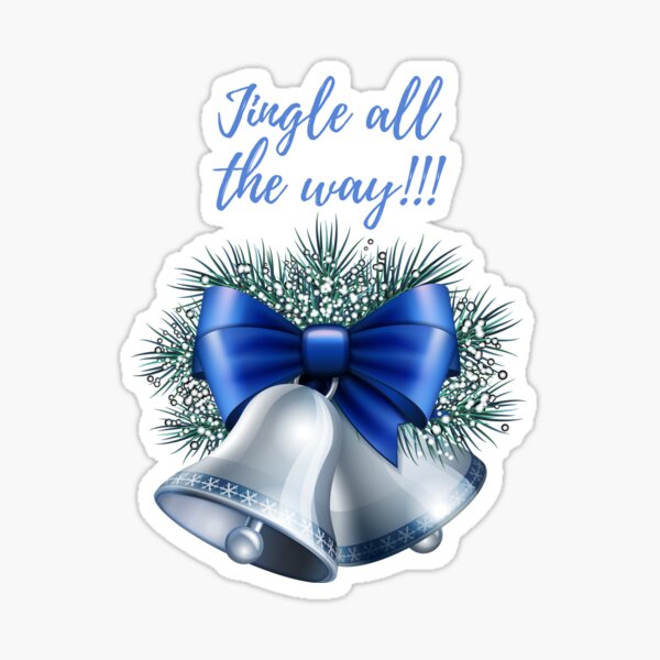 Item preview, Silver bells with a blue bow/Jingle all the way!!! designed and sold by jwarren24.