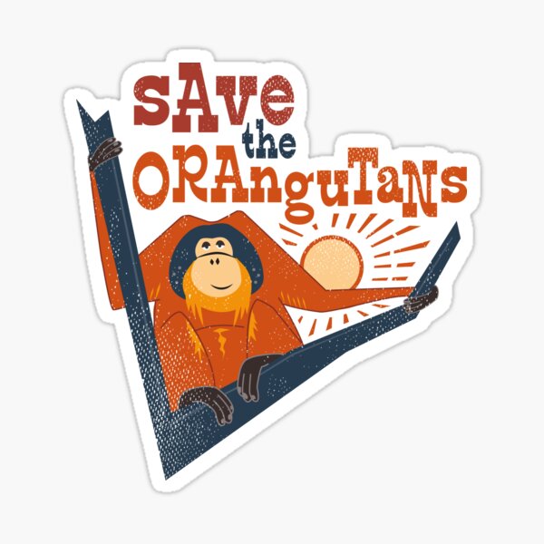 Save the Orangutans Sticker