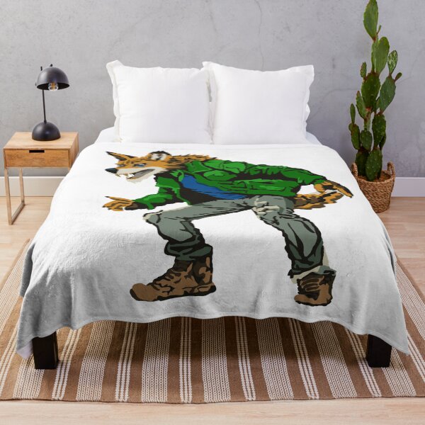 Item preview, Fox Thug Looking Guy in Green & Blue designed and sold by KlakkDrawsStuff.