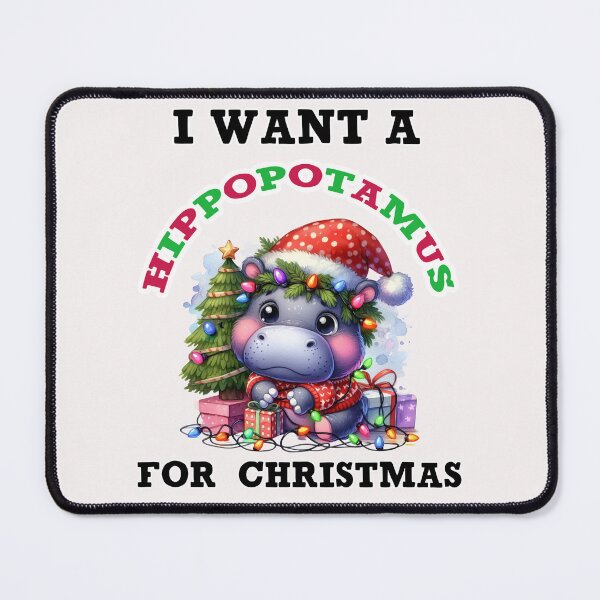 Item preview, Cute Christmas Hippo, Hippopotamus For Christmas designed and sold by desireedickens.