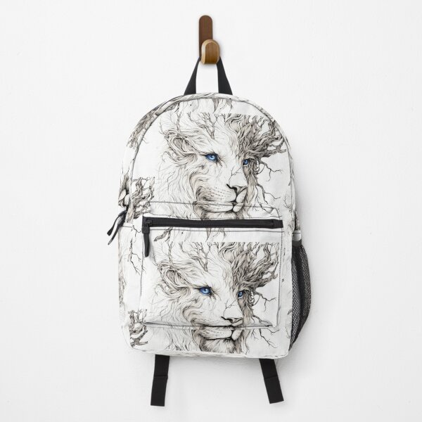 Item preview, A white artistic illustration of the face of a blue olive tree seen in profile. designed and sold by JOTAMIKE.