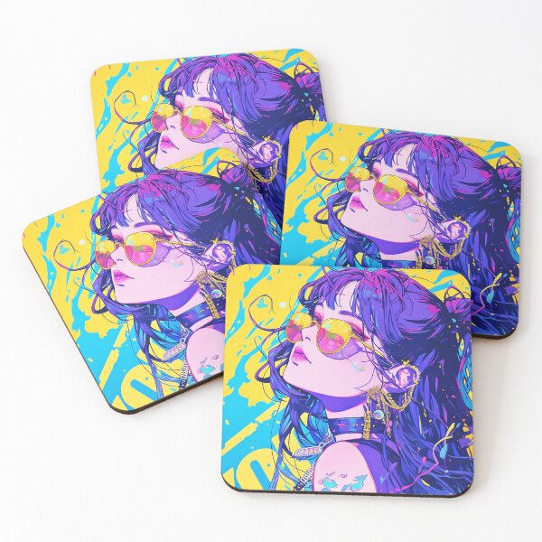 Item preview, Colorful girl anime designed and sold by iWallGlow.