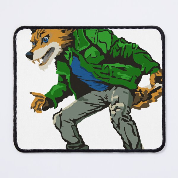 Item preview, Fox Thug Looking Guy in Green & Blue designed and sold by KlakkDrawsStuff.