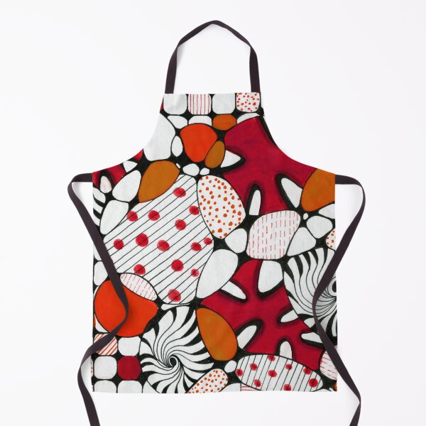 Item preview, Abstract Geometric Pattern Art - Red Orange designed and sold by thecolorbirdie.