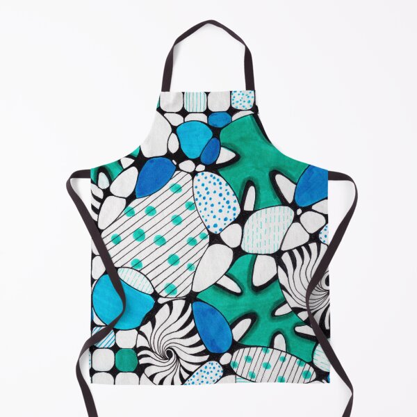 Item preview, Abstract Geometric Pattern Art - Blue Green designed and sold by thecolorbirdie.