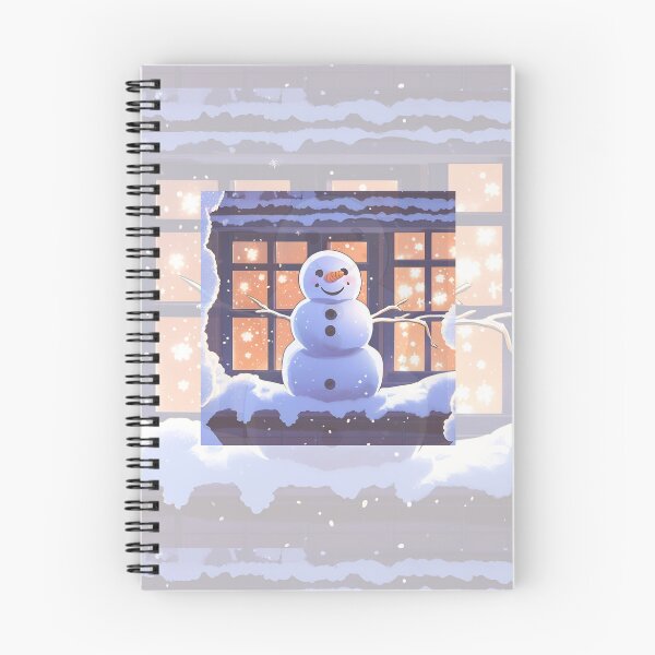 Item preview, Happy holiday, cute snowman, cute snowman outside home, winter wonderland  designed and sold by Artheaven77.