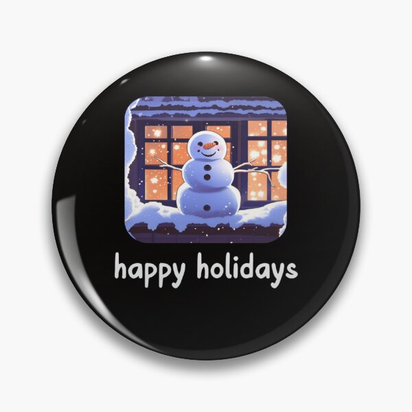 Item preview, Happy holiday, cute snowman, cute snowman outside home, winter wonderland  designed and sold by Artheaven77.