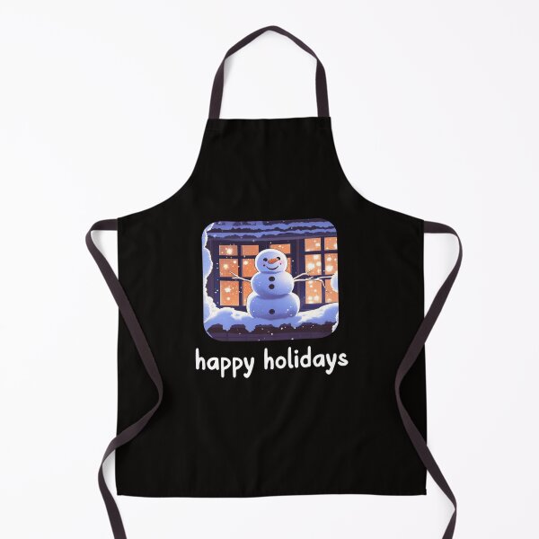 Item preview, Happy holiday, cute snowman, cute snowman outside home, winter wonderland  designed and sold by Artheaven77.