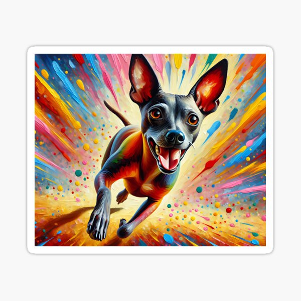 Vista previa del artículo con la obra «Retrato de perro mexicano sin pelo Xoloitzcuintli Impresión de arte acrílico Retrato de mascota Regalos para amantes de los perros», diseñado y vendido por Gallup Graphics.