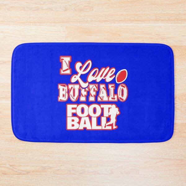 Item preview, I Love Buffalo Football Red White Football Lettering designed and sold by SmileThreads.
