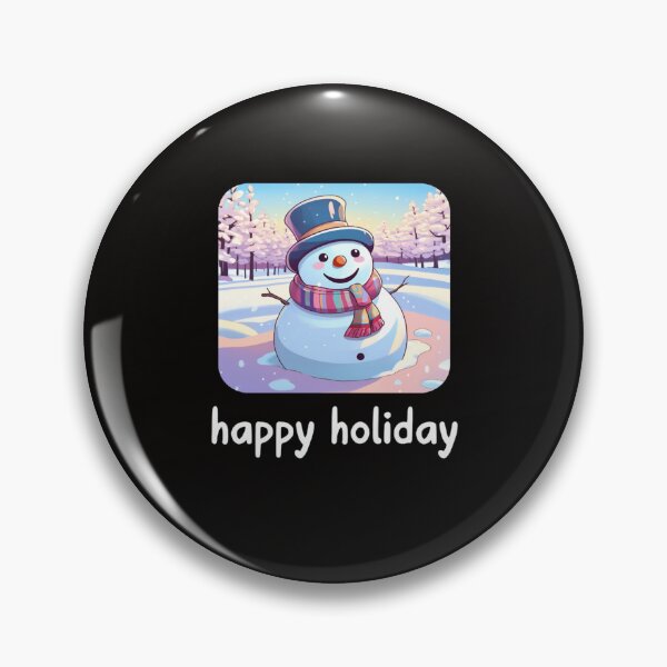 Item preview, Happy holiday, cute snowman, cute snowman with a hat and scarf, winter wonderland  designed and sold by Artheaven77.