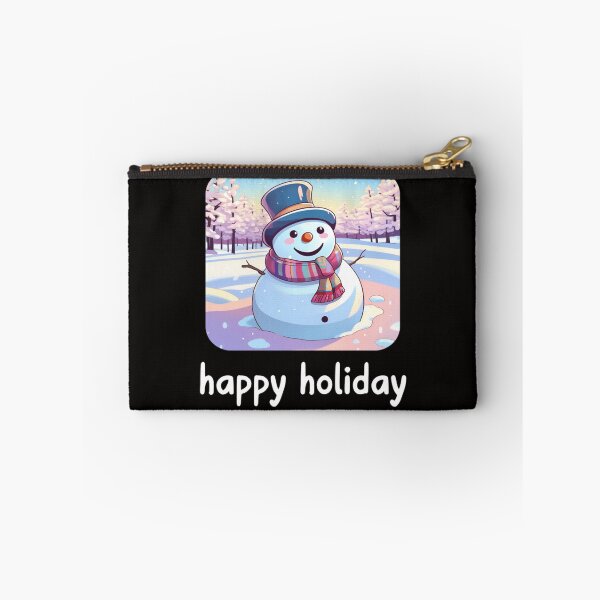Item preview, Happy holiday, cute snowman, cute snowman with a hat and scarf, winter wonderland  designed and sold by Artheaven77.