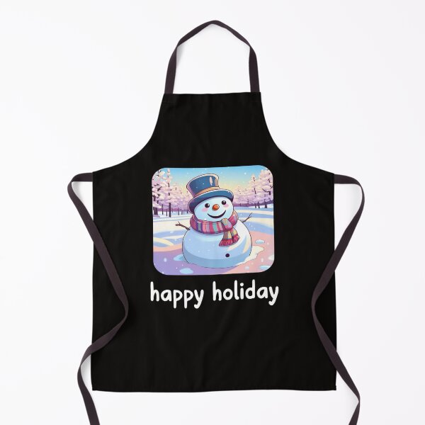 Item preview, Happy holiday, cute snowman, cute snowman with a hat and scarf, winter wonderland  designed and sold by Artheaven77.