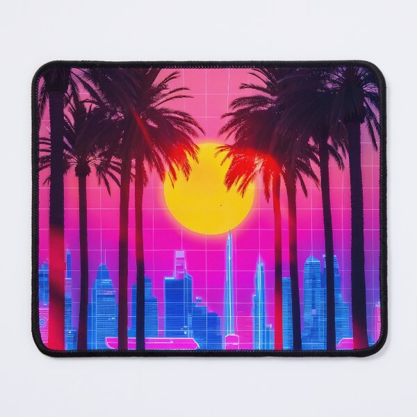 Item preview, Retro Sunset Cityscape with Palm Trees  designed and sold by ElmoCreates.