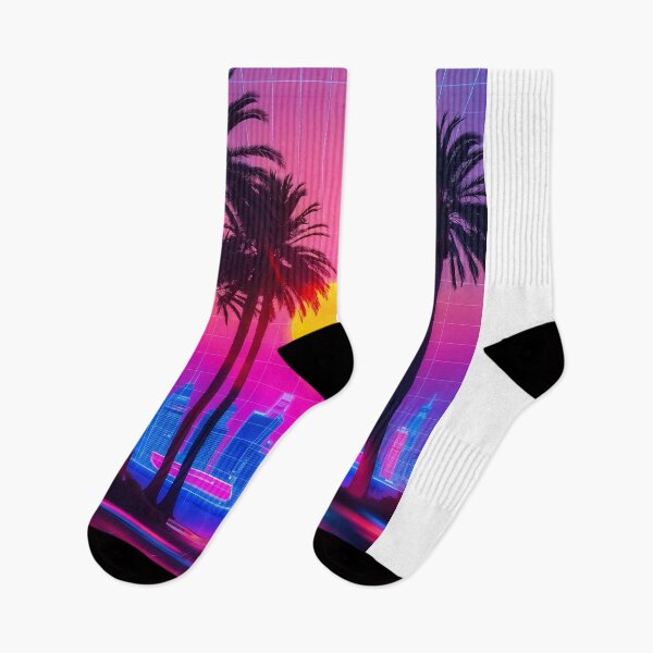 Item preview, Retro Sunset Cityscape with Palm Trees  designed and sold by ElmoCreates.