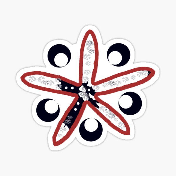 Petrea Volubilis red delirium mandala 2 Sticker
