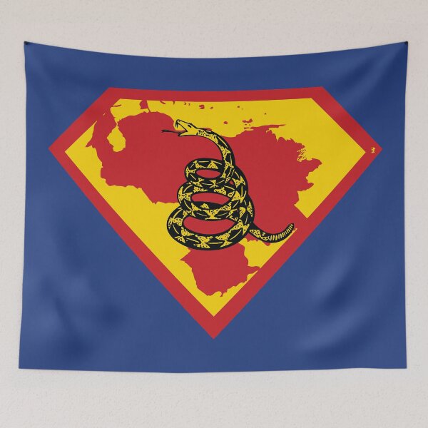 Item preview, VENEZUELA  - Freedom Is The Superpower -  Gadsden Snake Flag - Dont Tread On Me SUPERHERO design designed and sold by pelagio.
