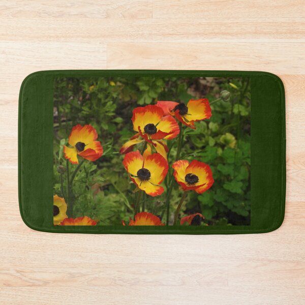 Item preview, Red and Yellow Poppy Anemone Flowers designed and sold by Claire L Page Photography.