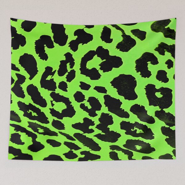 Item preview, neon green and black leopard print pattern designed and sold by meuliasshop.