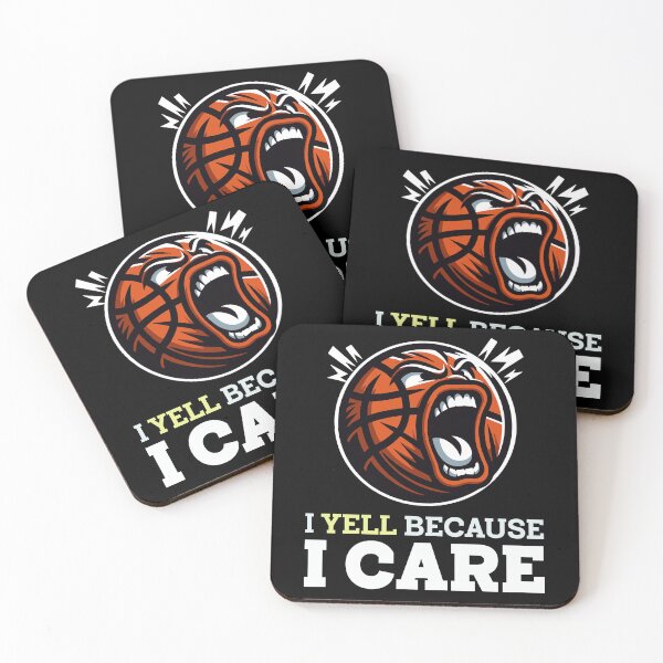 Item preview, I Yell Because I Care – Funny Basketball Coach Design designed and sold by Victor Shadehorn.